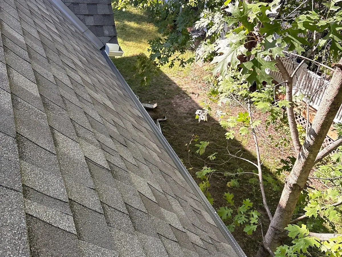 Bulldog gutter guards installed along a roof edge in Parkville, MO