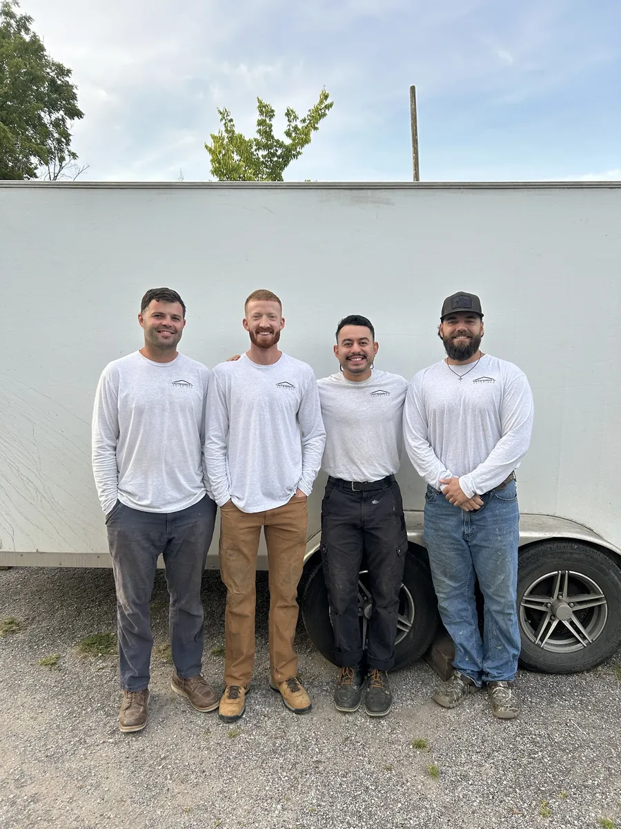 Integrity Exteriors gutter install crews: Arthur, Jake, Rich and Cullen